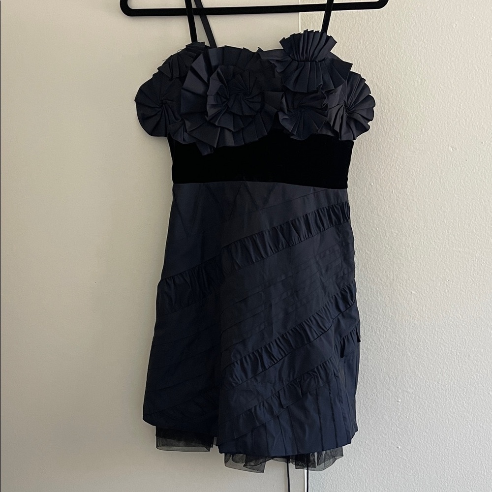 BCBGeneration Navy Kids Dress with Floral Details